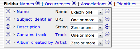 Topic Type Configuration Page - default properties