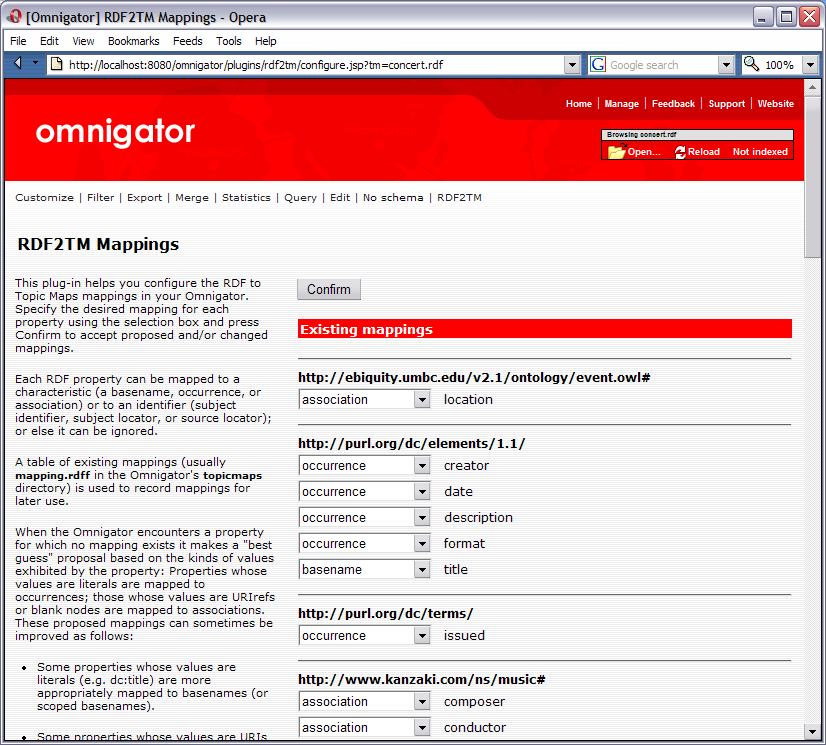 The RDF2TM Mapping Page The RDF2TM Mapping Page