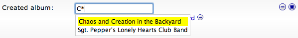The auto-complete input box The auto-complete input box