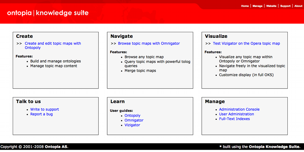Ontopia Home Page Ontopia Home Page