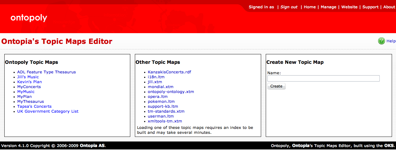 Ontopoly Topic Map Index Page Ontopoly Topic Map Index Page