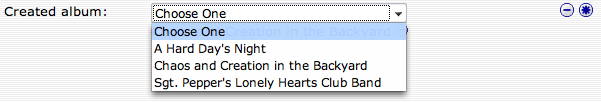 A drop-down list A drop-down list